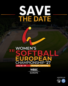 Grafik zur Volunteer-Suche für die Softball Europameisterschaft 2027 beim TV Cannstatt und den Stuttgart Reds.