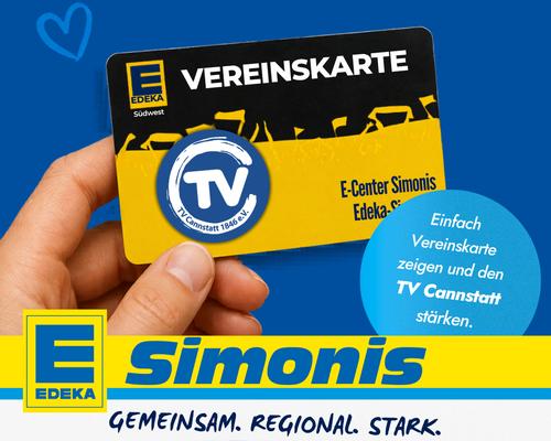 Mit der EDEKA Simonis Vereinskarte den TV Cannstatt unterstützen